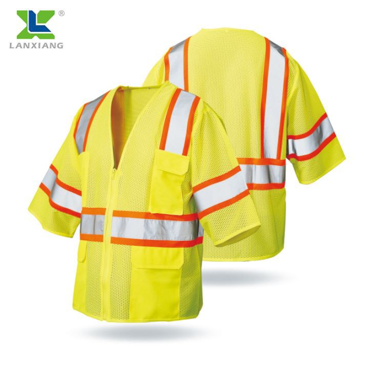 Illuminated LED Safety Vest Fire Police Lime Green High Vis Visibility Reflective Gear