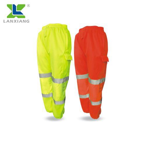 High Visibility 100 Polyester Cargo Pants Reflective Tape Work Pants Trousers