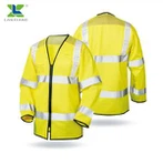 Class 3 Solid Fabric Reflective Safety Vest with PVC Pocket