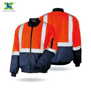 Hi Vis Bomber Reflective Jacket Coat Road Work Safety Jacket
