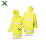 Yellow/Lime ANSI Class 3 Waterproof Reflective High Visibility Safety Rain Jacket with ...