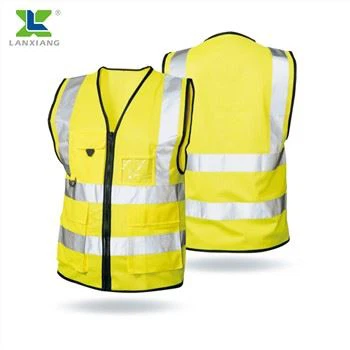 Hi vis Class 2 Multi-pockets Reflective Safety Vest