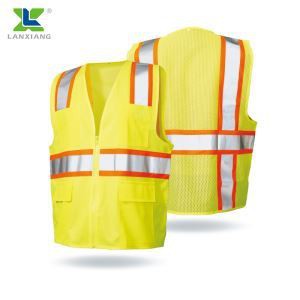 Hi vis Class 2 Solid Front & Mesh Back Ultra-cool Safety Vest