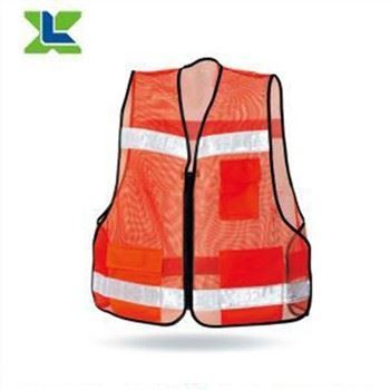 High Visibility Mesh Fabric Reflective Safety Vest with PVC Tape