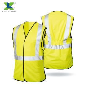 High Visibility Reflective Safety Vest with Elastic Waist